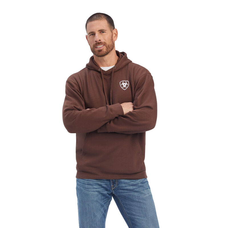 Ariat Sweatshirt Herren - Southwest Leather Braun ( QWXDA-6027 )